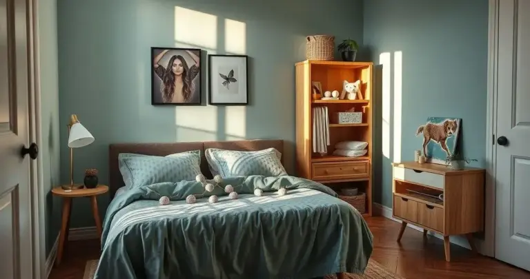 decoração de quarto de casal pequeno com guarda roupa embutido