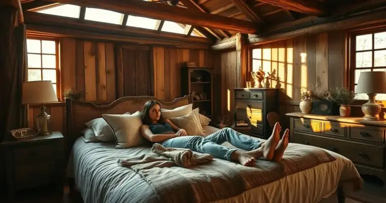 decoração de quarto de casal rústico