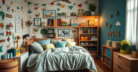 decoração de quarto de menino