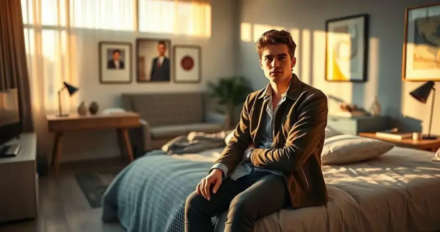 decoração de quarto de solteiro masculino