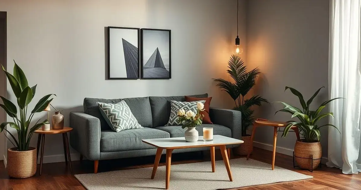 decoração de sala pequena e simples