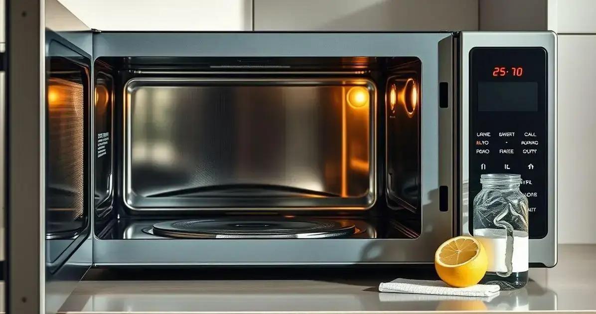 dicas para limpar o micro-ondas