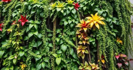 folhagens pendentes para jardim vertical