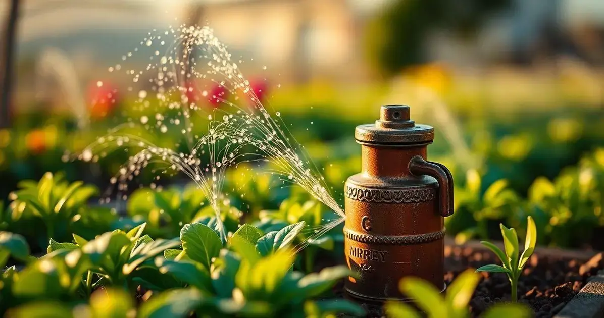 irrigação para horta