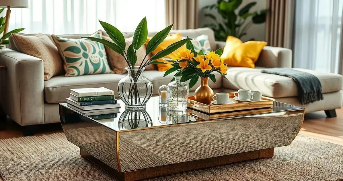 mesa de centro espelhada