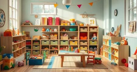 organização de brinquedos