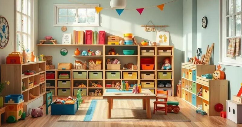 organização de brinquedos