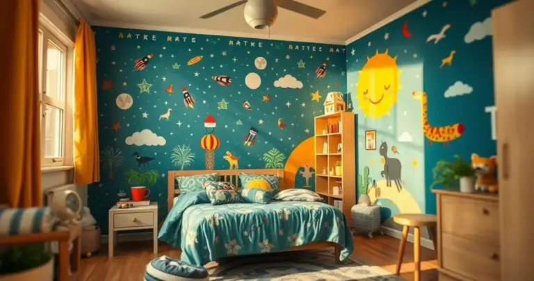 papel de parede para quarto de menino