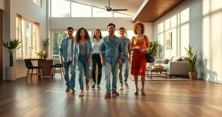 piso com réguas grandes