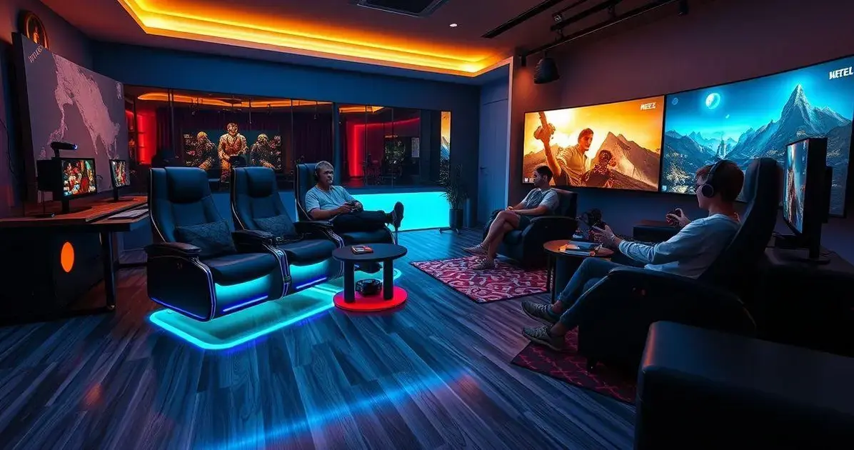 piso para quarto de videogame