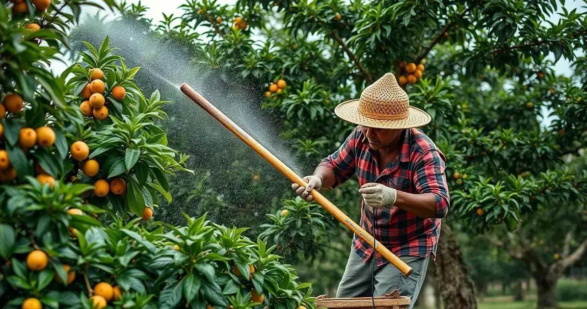 poda de limpeza em árvores frutíferas