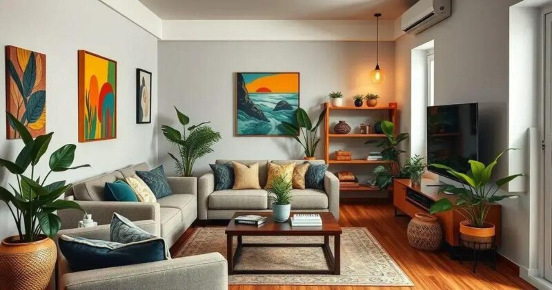 sala de apartamento pequeno decorada