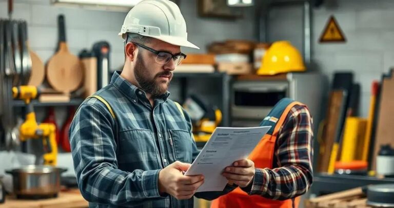 Segurança na obra de cozinha
