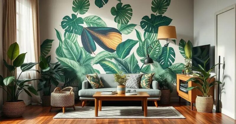 tapetes na decoração