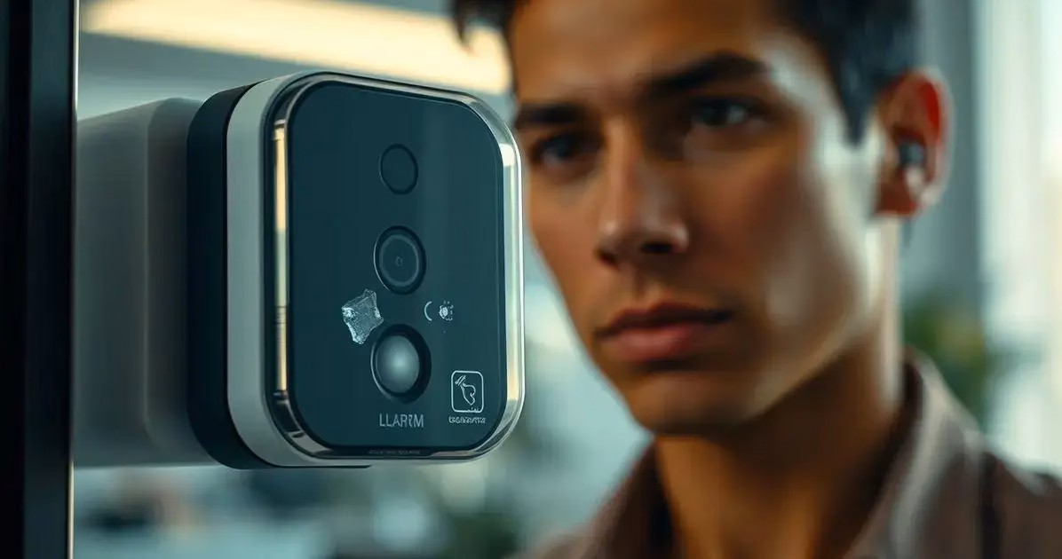 alarme com sensor de quebra de vidro