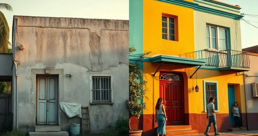 antes e depois pintura de fachada