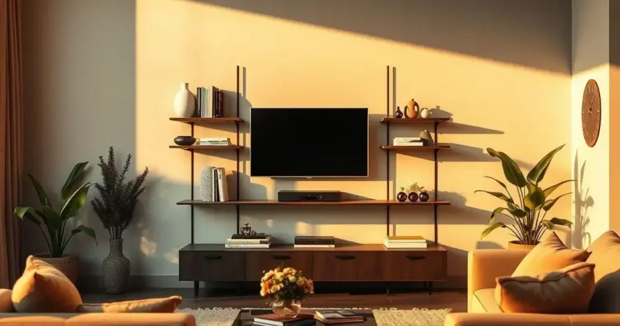 como decorar rack de sala