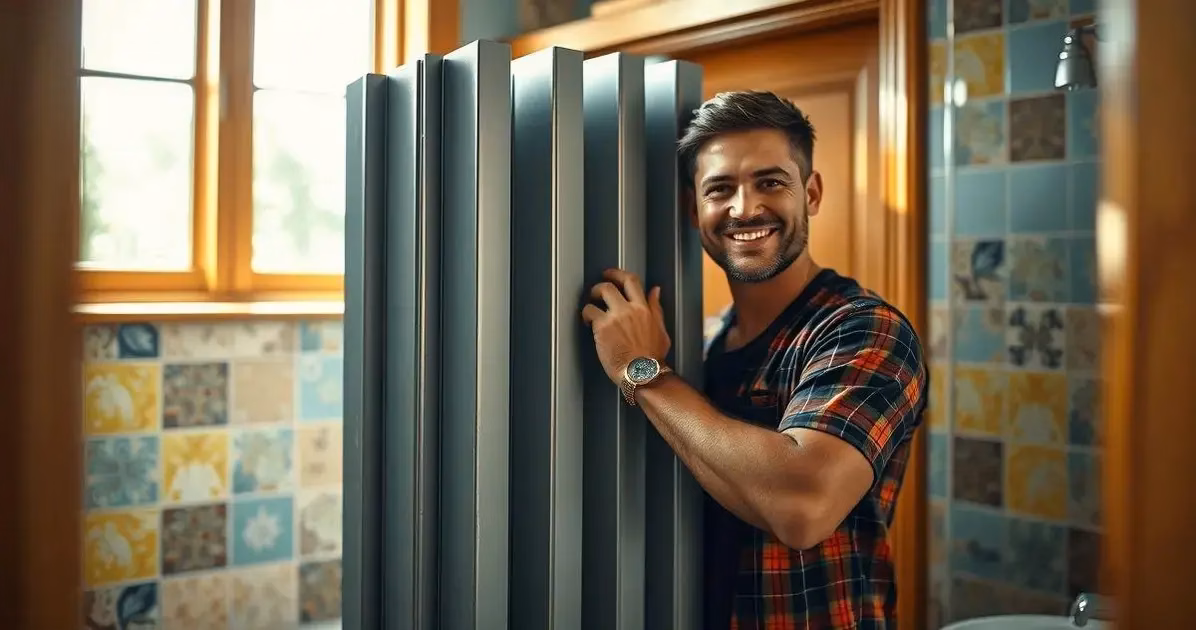 como instalar porta sanfonada no banheiro