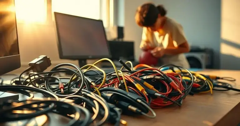 como organizar os cabos e fios