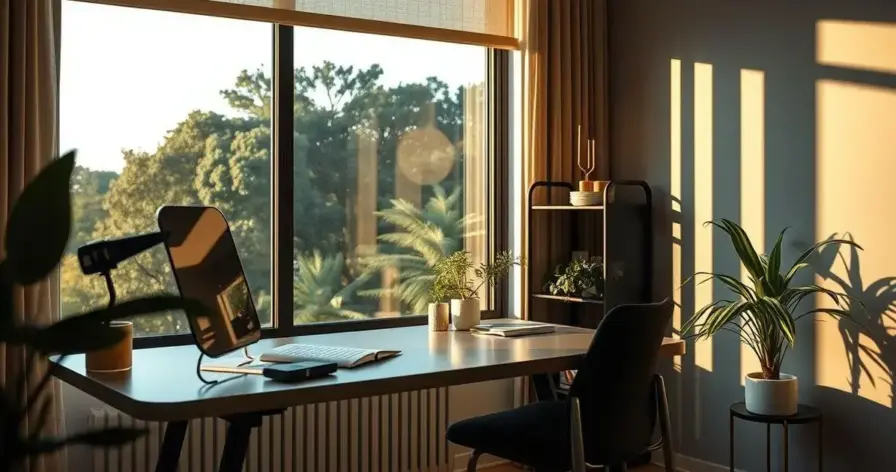 cortina para home office