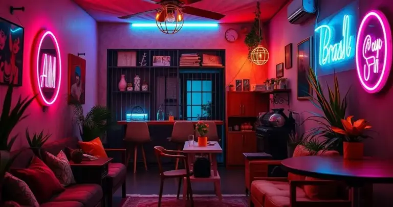 decoração com neon