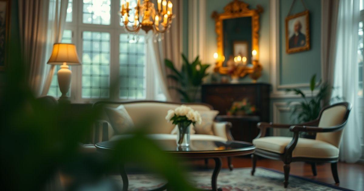 decoração de sala clássica