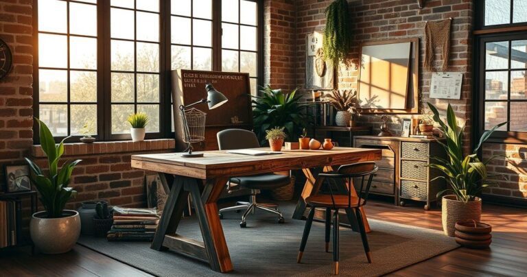 escritório rústico