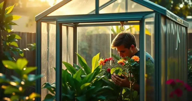 estufa de jardim pequena