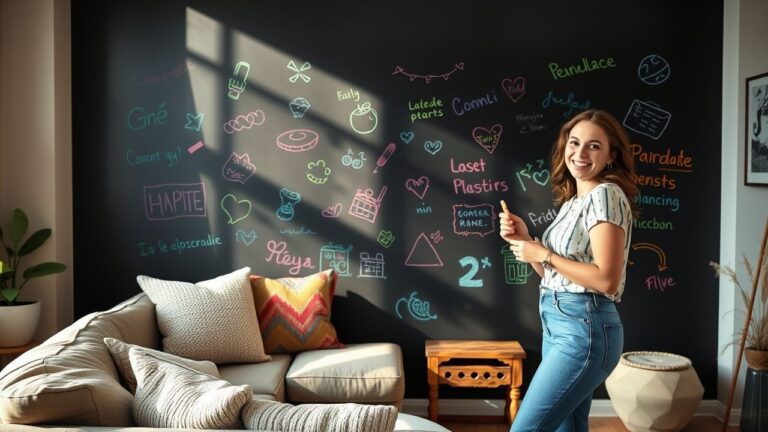 Parede lousa na sala: criatividade e diversão na decor