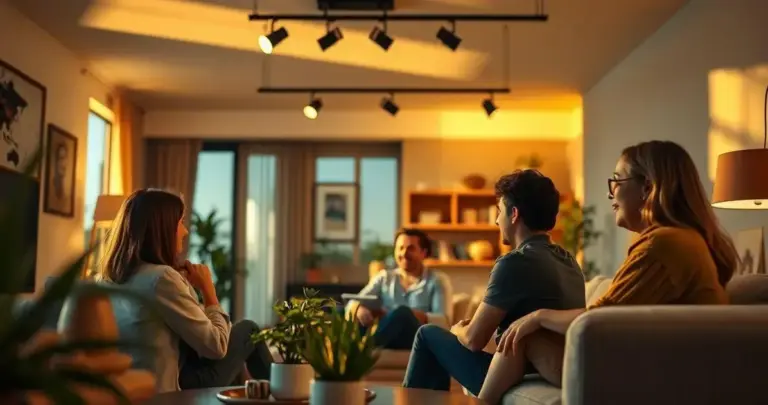 iluminação com trilho para sala