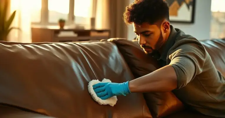 limpeza de estofados de couro