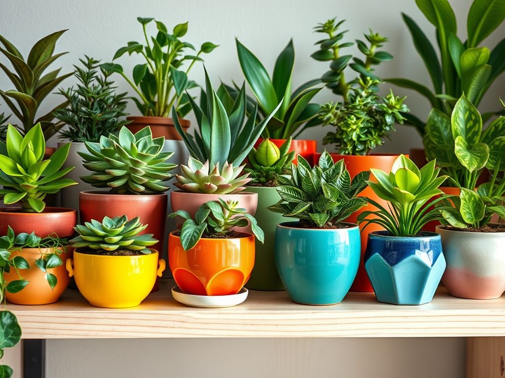 Plantas decorativas em vasos coloridos: suculentas, samambaias e outras espécies. Dicas para trazer vida e alegria para o seu lar.