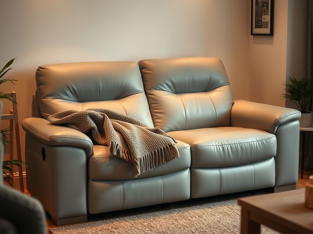 Sofá retrátil cinza claro ideal para sala de estar pequena, oferecendo conforto e otimização de espaço.