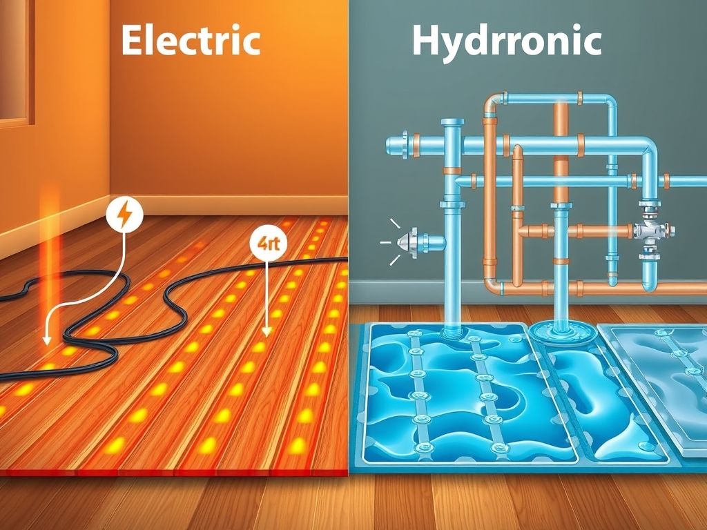 Piso aquecido elétrico vs hidráulico: compare os tipos e escolha o ideal para sua casa. Elétrico, Hidráulico.