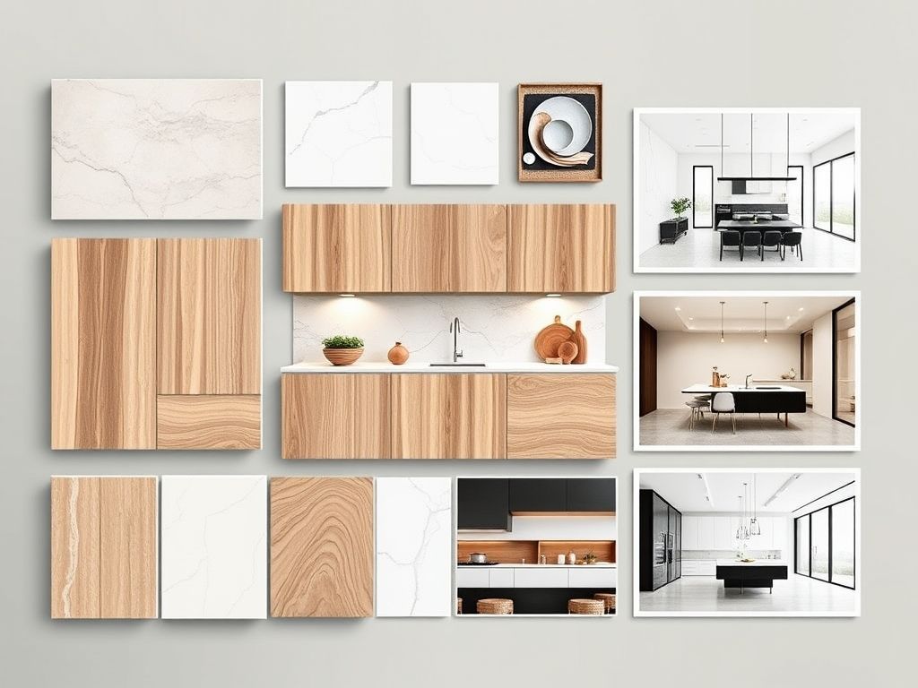 Mood board inspirador para reforma de cozinha moderna