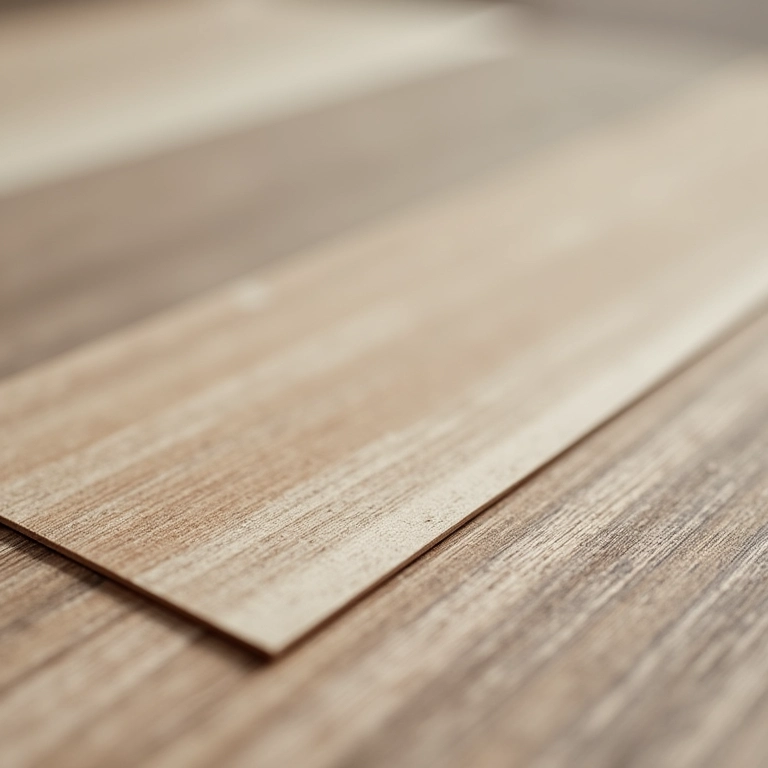 Amostra de piso vinílico Tarkett com foco na textura e cor.