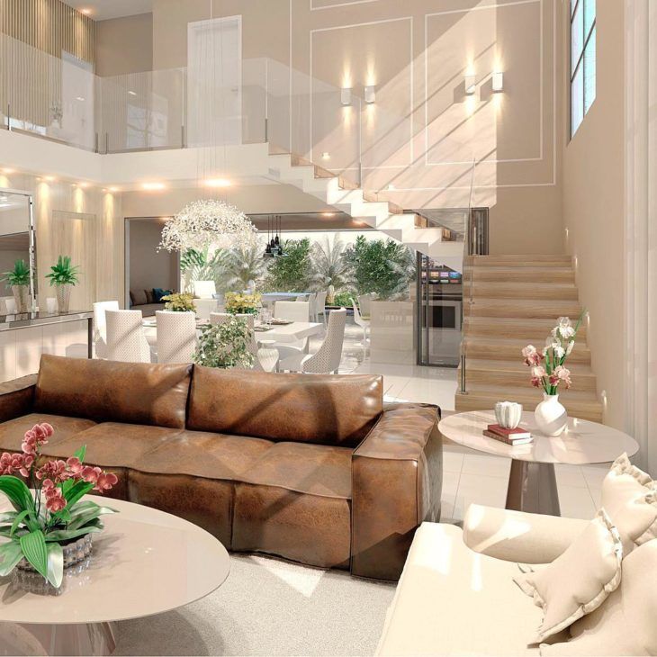 decoracao-de-sala-com-escada