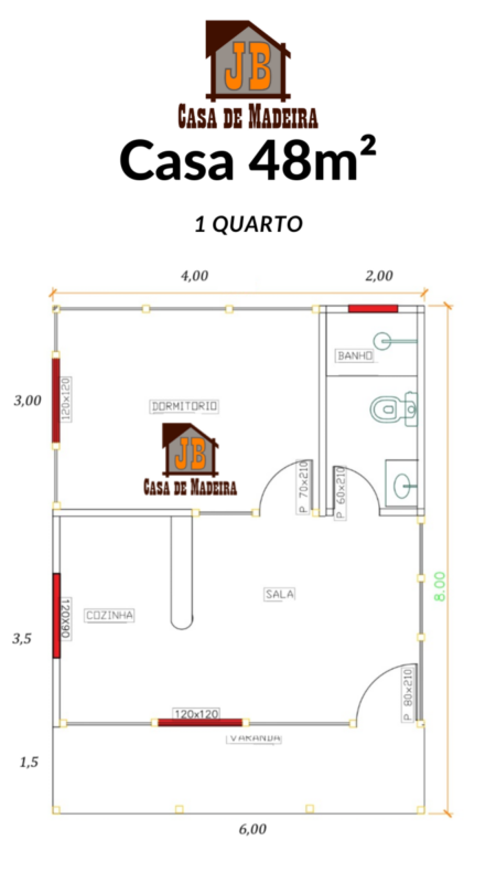 plantas-de-casa-com-1-quarto
