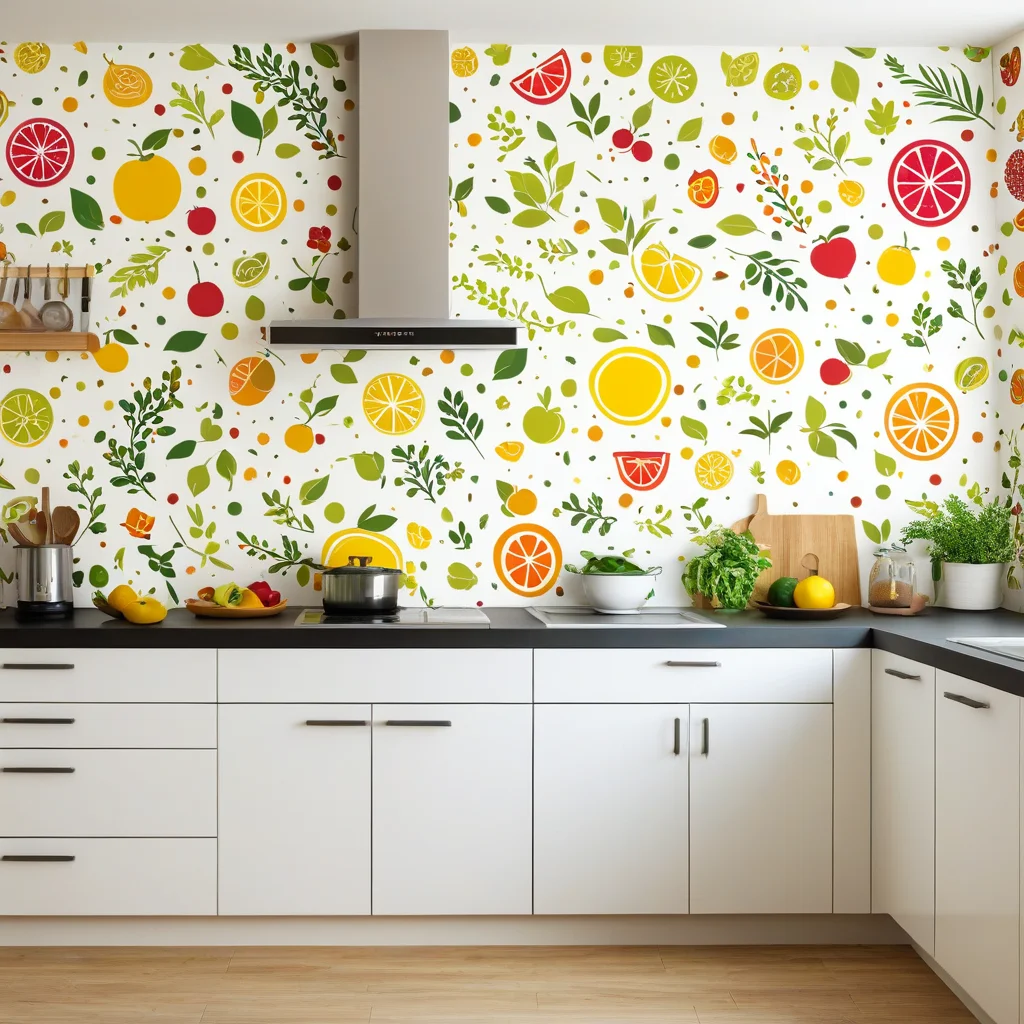 Adesivos de parede coloridos para cozinha