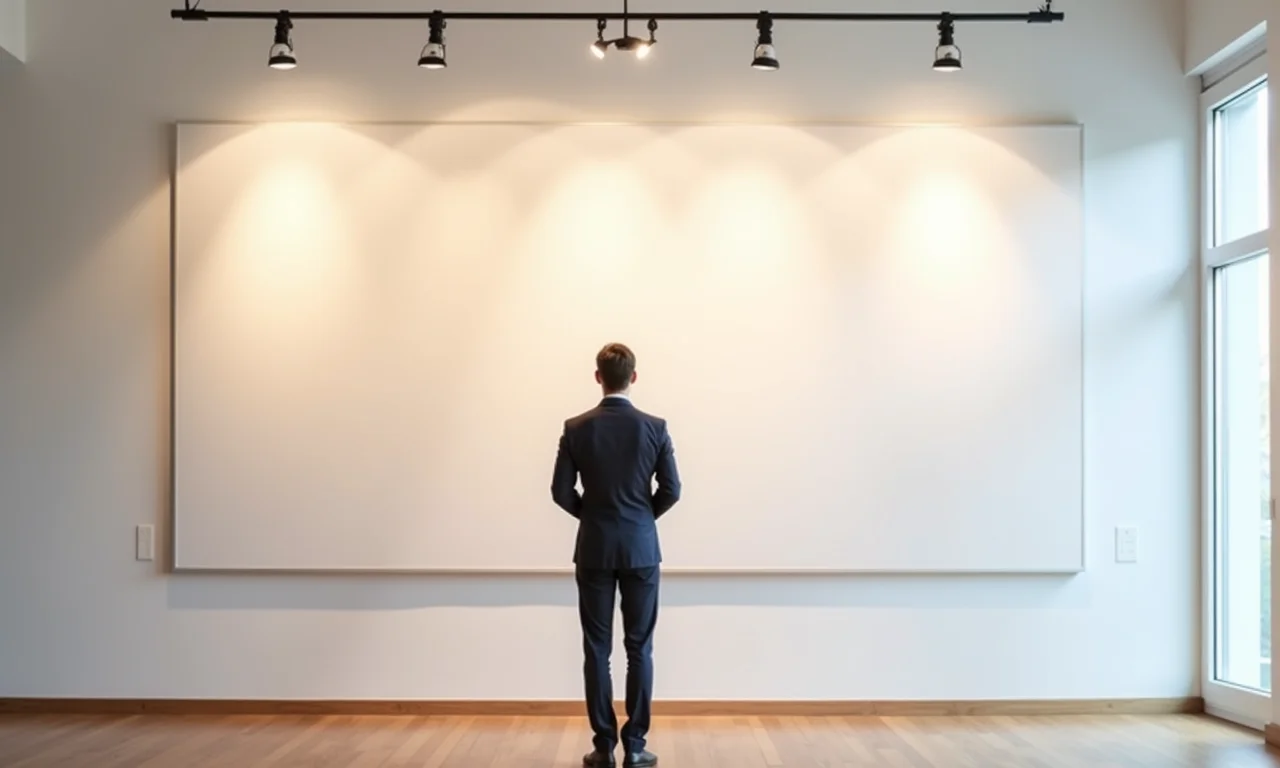 Altura ideal para pendurar uma parede de quadros.