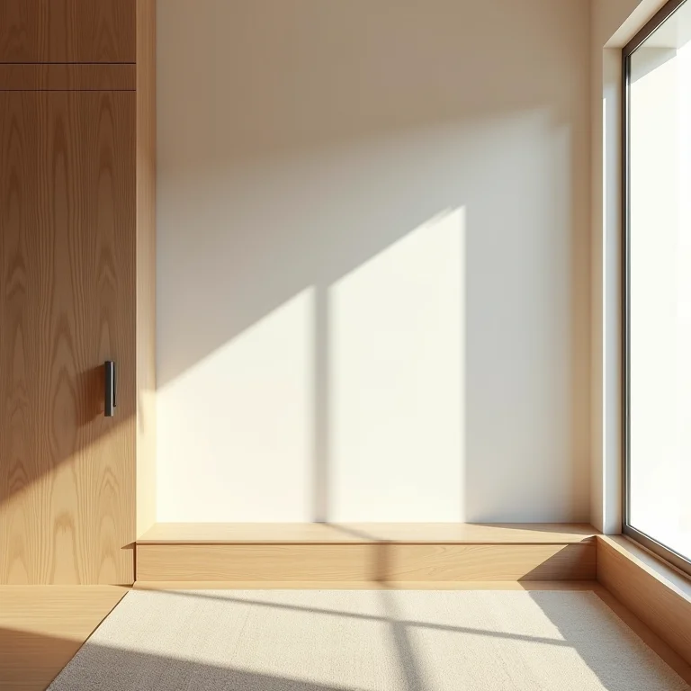 Ambiente minimalista que define o estilo Japandi.