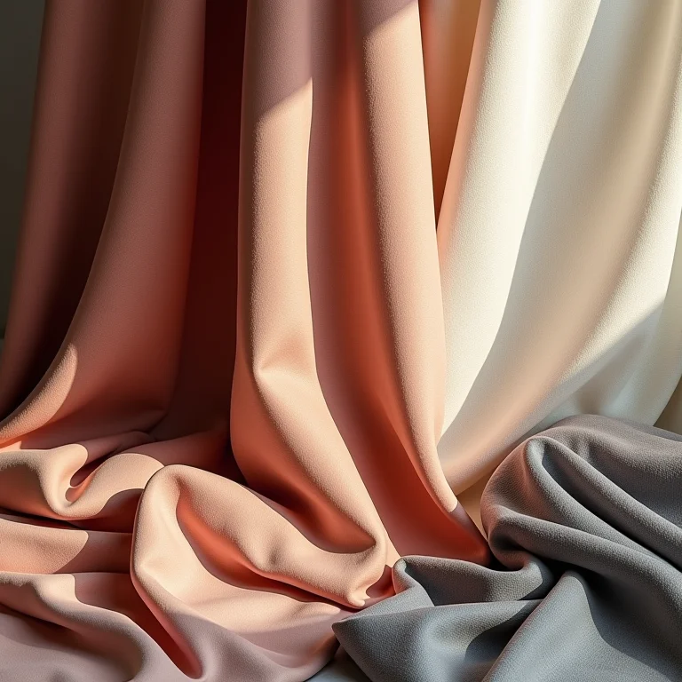 Amostras de tecidos com diferentes texturas.