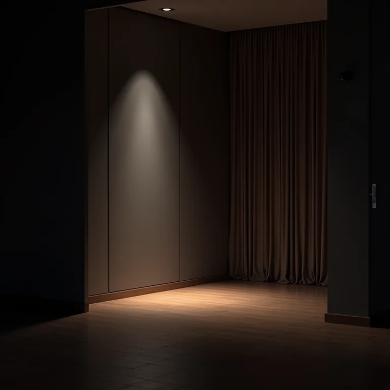 Apartamento studio escuro com iluminação inadequada.