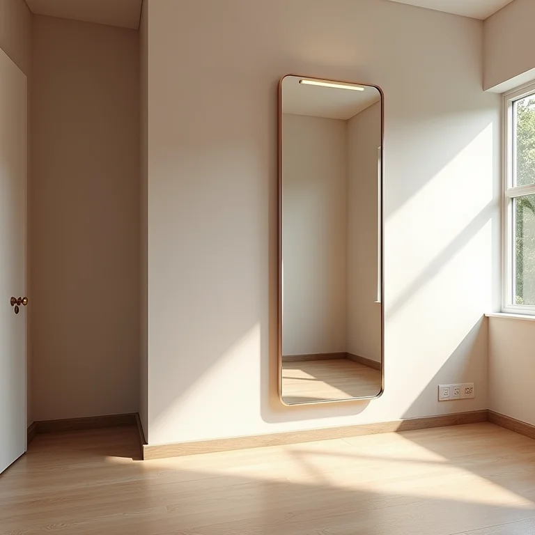 Apartamento studio sem espelho.