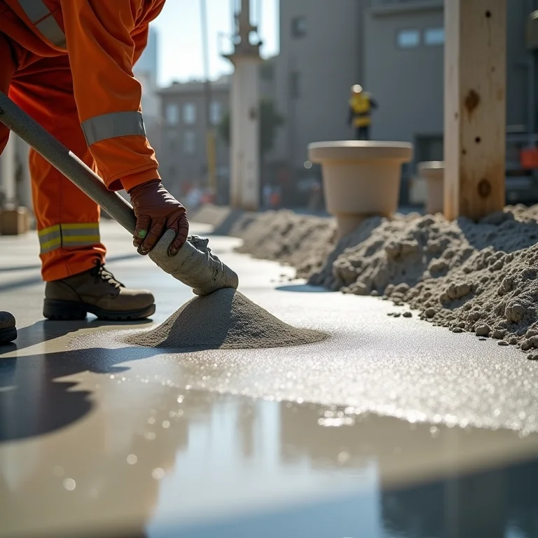 Aplicação de granilite fundido