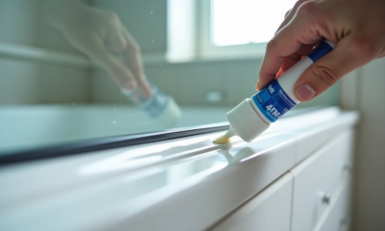 Aplicação de silicone no box do banheiro: passo a passo.