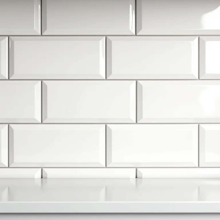 Área de aplicação do tijolinho branco na cozinha