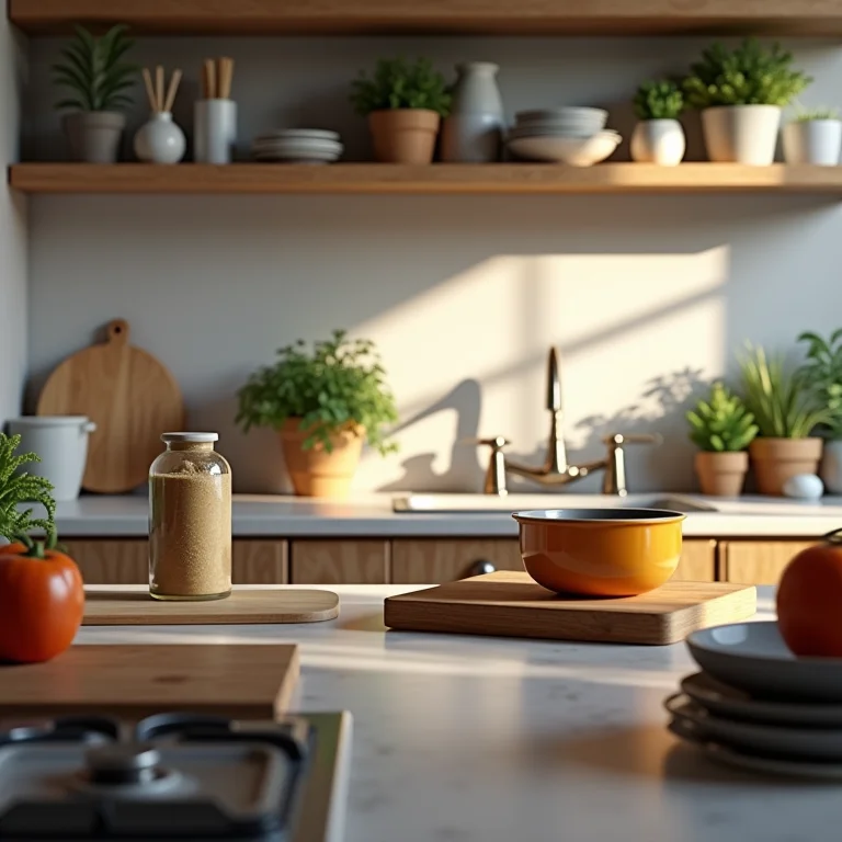 Bancada pequena de cozinha americana