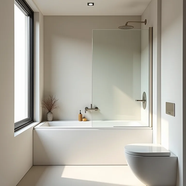 Banheira e chuveiro em espaços pequenos