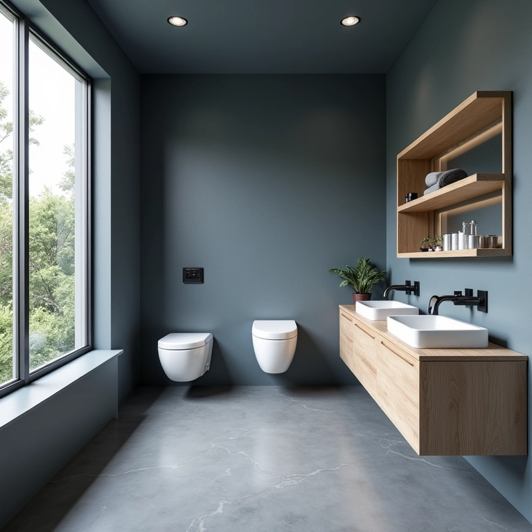 banheiro-azul-e-madeira